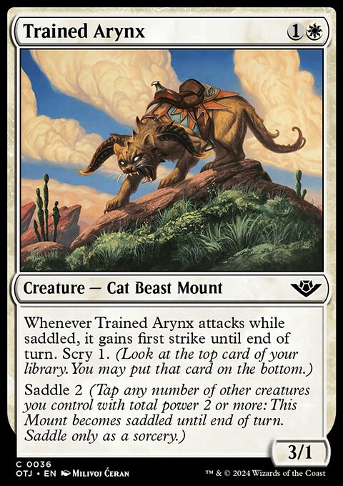 Trained Arynx, Outlaws of Thunder Junction #36, Magic: The Gathering card