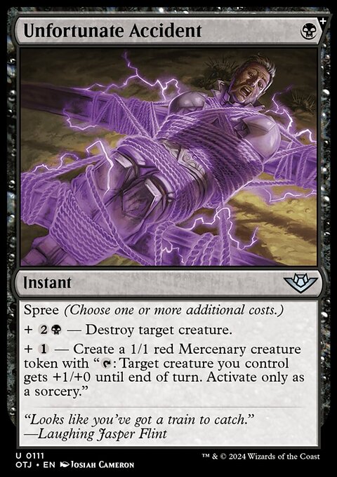 Unfortunate Accident, Outlaws of Thunder Junction #111, Magic: The Gathering card