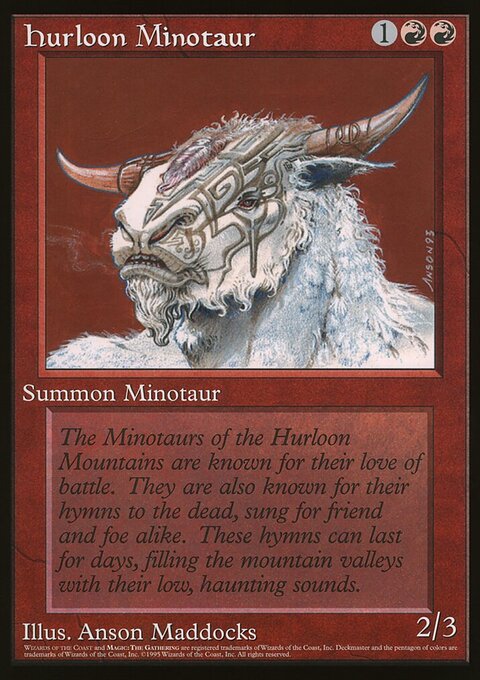 Hurloon Minotaur, Oversized 90's Promos #6, Magic: The Gathering card