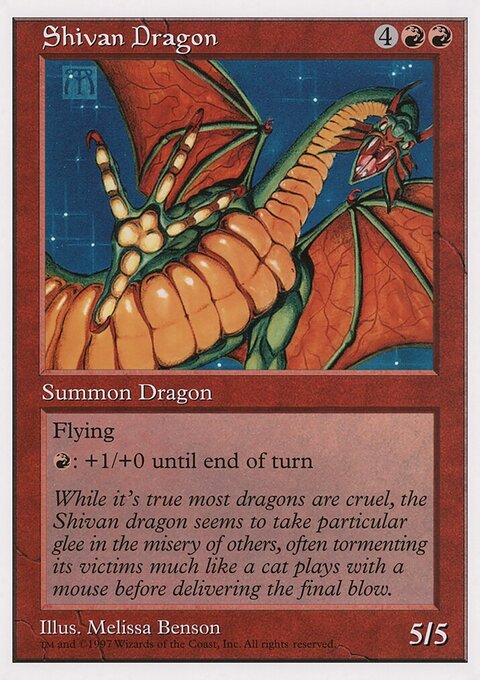 Shivan Dragon, Oversized 90's Promos #5, Magic: The Gathering card