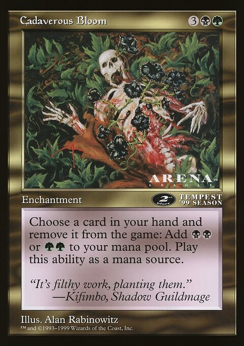 Cadaverous Bloom, Oversized League Prizes #70, Magic: The Gathering card