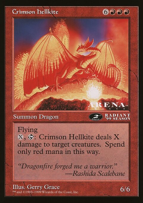 Crimson Hellkite, Oversized League Prizes #80, Magic: The Gathering card