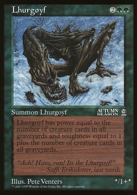 Lhurgoyf, Oversized League Prizes #25, Magic: The Gathering card
