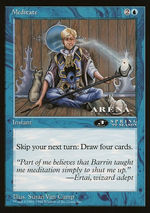 Meditate, Oversized League Prizes #76, Magic: The Gathering card