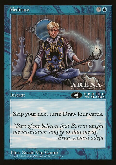 Meditate, Oversized League Prizes #77, Magic: The Gathering card