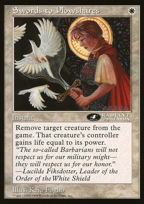 Swords to Plowshares, Oversized League Prizes #45, Magic: The Gathering card