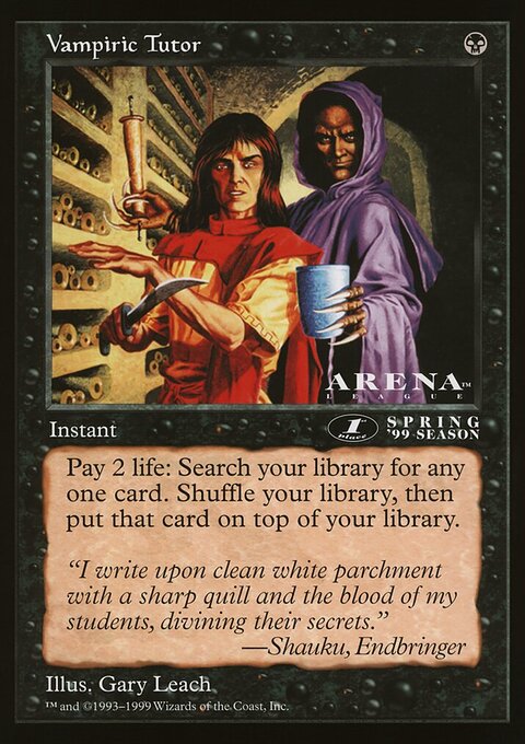 Vampiric Tutor, Oversized League Prizes #74, Magic: The Gathering card