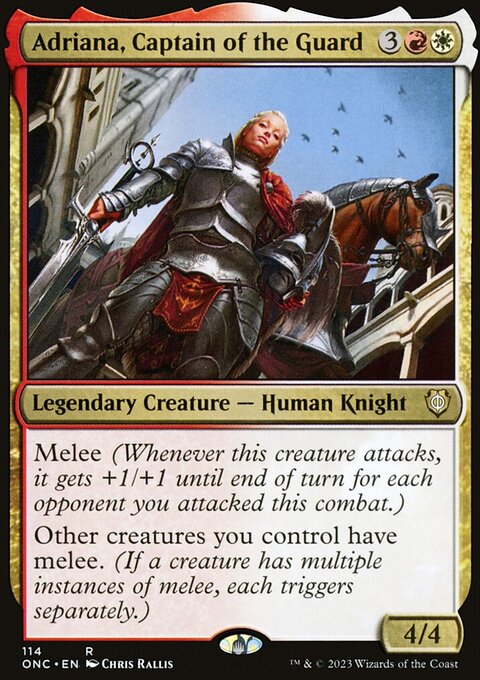Adriana, Captain of the Guard, Phyrexia: All Will Be One Commander #114, Magic: The Gathering card