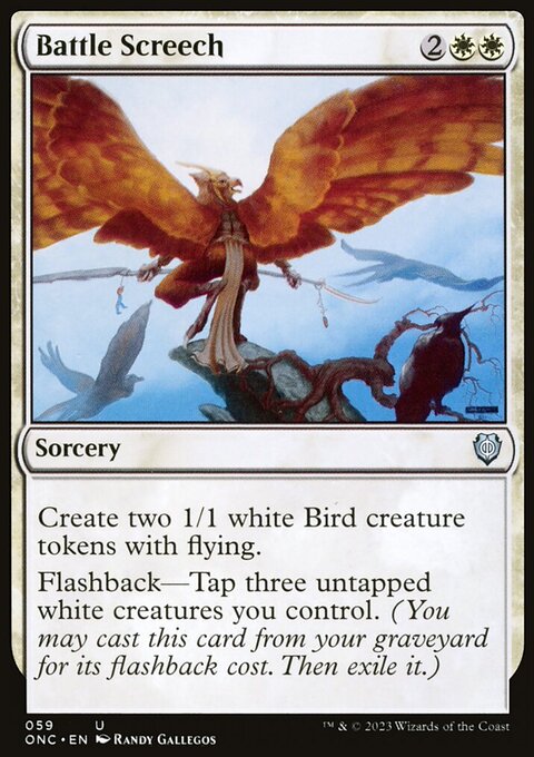 Battle Screech, Phyrexia: All Will Be One Commander #59, Magic: The Gathering card