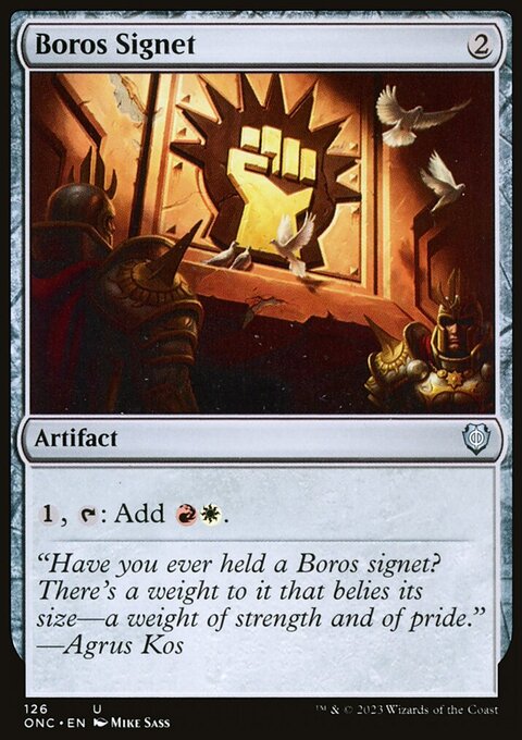 Boros Signet, Phyrexia: All Will Be One Commander #126, Magic: The Gathering card