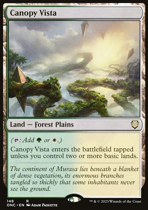 Canopy Vista, Phyrexia: All Will Be One Commander #148, Magic: The Gathering card