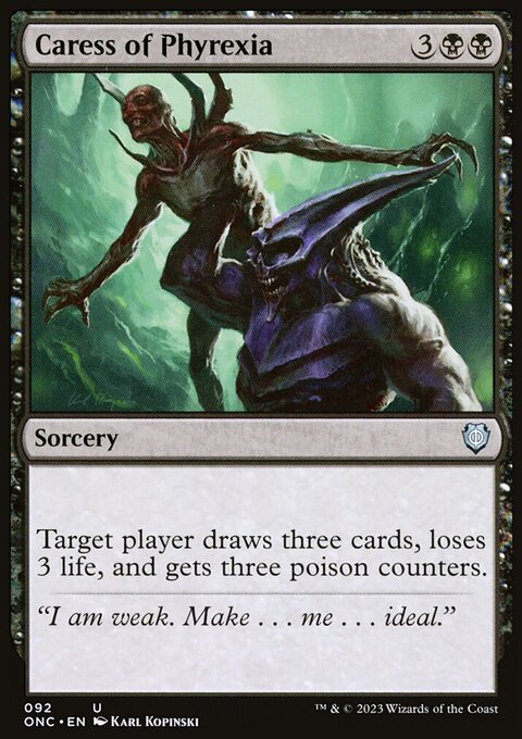 Caress of Phyrexia, Phyrexia: All Will Be One Commander #92, Magic: The Gathering card