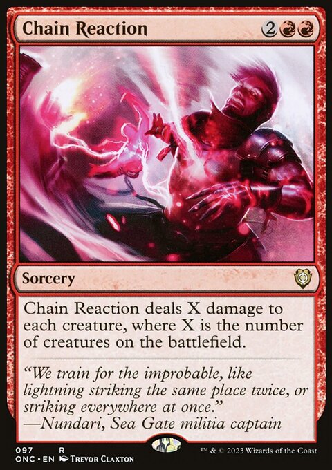 Chain Reaction, Phyrexia: All Will Be One Commander #97, Magic: The Gathering card