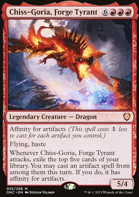 Chiss-Goria, Forge Tyrant, Phyrexia: All Will Be One Commander #25, Magic: The Gathering card