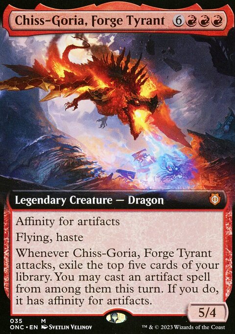 Chiss-Goria, Forge Tyrant, Phyrexia: All Will Be One Commander #35, Magic: The Gathering card
