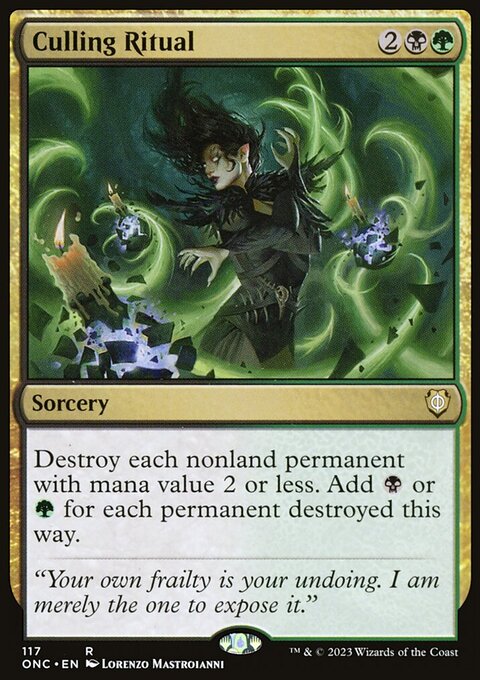 Culling Ritual, Phyrexia: All Will Be One Commander #117, Magic: The Gathering card