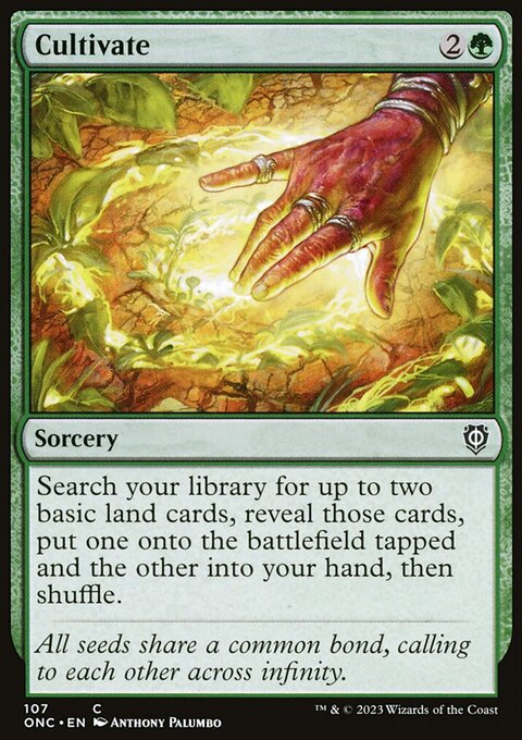 Cultivate, Phyrexia: All Will Be One Commander #107, Magic: The Gathering card