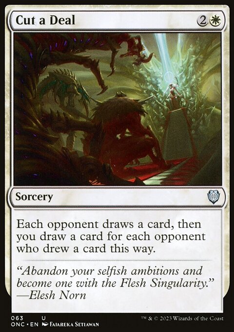 Cut a Deal, Phyrexia: All Will Be One Commander #63, Magic: The Gathering card