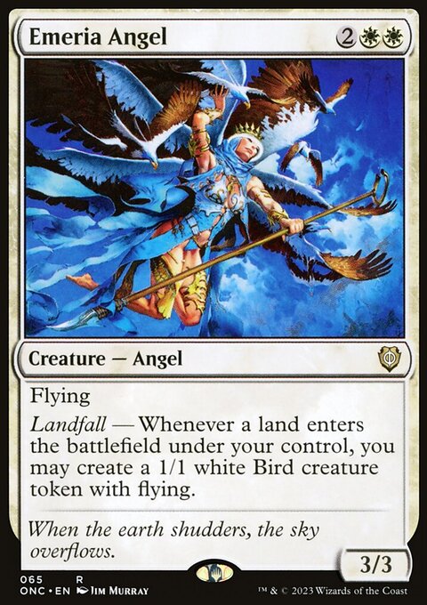 Emeria Angel, Phyrexia: All Will Be One Commander #65, Magic: The Gathering card