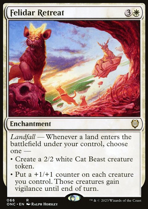Felidar Retreat, Phyrexia: All Will Be One Commander #66, Magic: The Gathering card