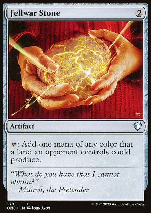Fellwar Stone, Phyrexia: All Will Be One Commander #130, Magic: The Gathering card