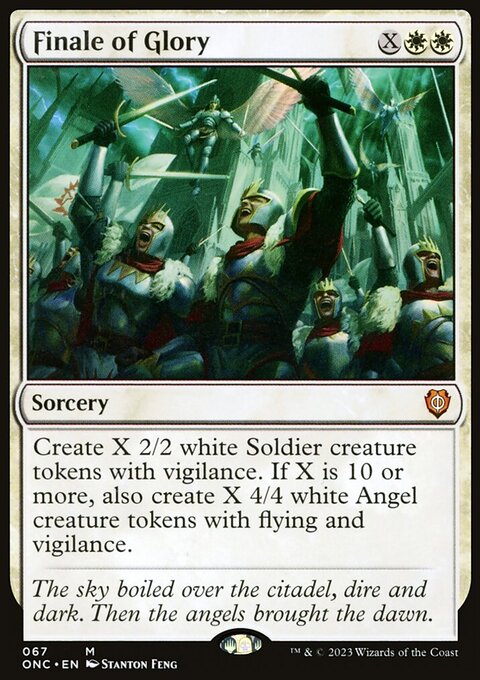 Finale of Glory, Phyrexia: All Will Be One Commander #67, Magic: The Gathering card