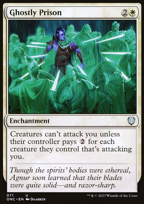 Ghostly Prison, Phyrexia: All Will Be One Commander #71, Magic: The Gathering card