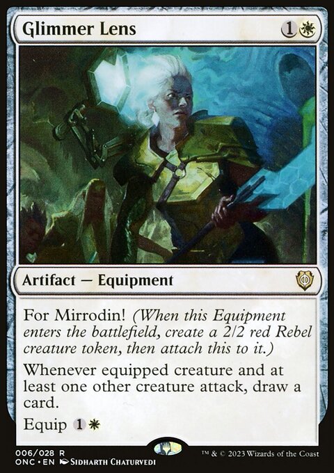 Glimmer Lens, Phyrexia: All Will Be One Commander #6, Magic: The Gathering card
