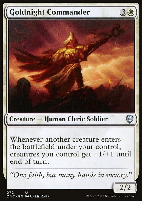 Goldnight Commander, Phyrexia: All Will Be One Commander #72, Magic: The Gathering card