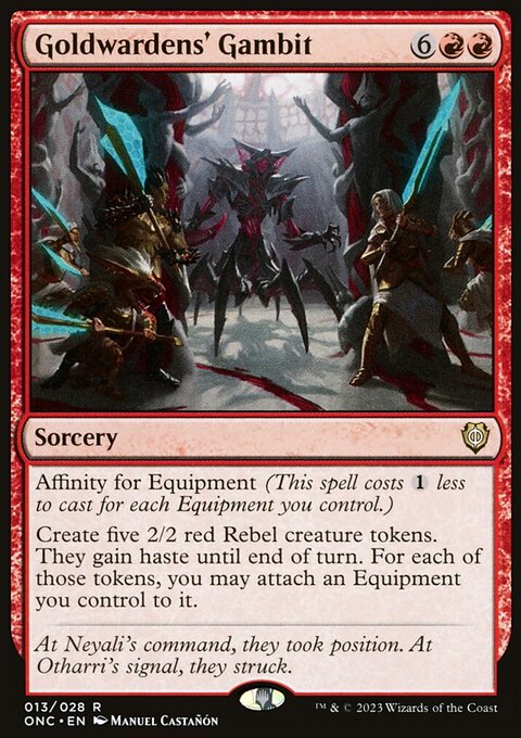 Goldwardens' Gambit, Phyrexia: All Will Be One Commander #13, Magic: The Gathering card