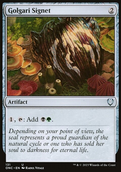 Golgari Signet, Phyrexia: All Will Be One Commander #131, Magic: The Gathering card