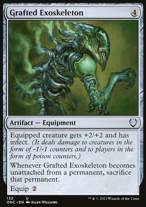 Grafted Exoskeleton, Phyrexia: All Will Be One Commander #132, Magic: The Gathering card