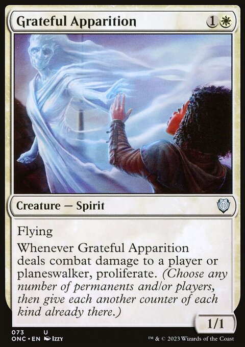 Grateful Apparition, Phyrexia: All Will Be One Commander #73, Magic: The Gathering card