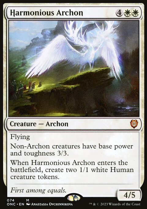 Harmonious Archon, Phyrexia: All Will Be One Commander #74, Magic: The Gathering card