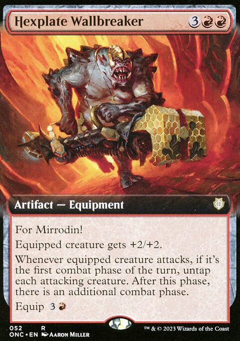 Hexplate Wallbreaker, Phyrexia: All Will Be One Commander #52, Magic: The Gathering card