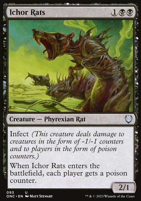 Ichor Rats, Phyrexia: All Will Be One Commander #93, Magic: The Gathering card