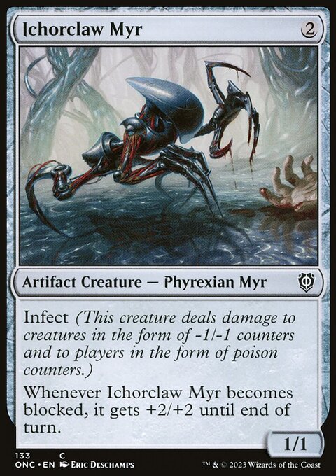 Ichorclaw Myr, Phyrexia: All Will Be One Commander #133, Magic: The Gathering card