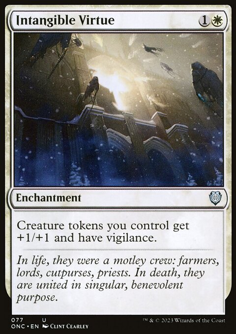 Intangible Virtue, Phyrexia: All Will Be One Commander #77, Magic: The Gathering card