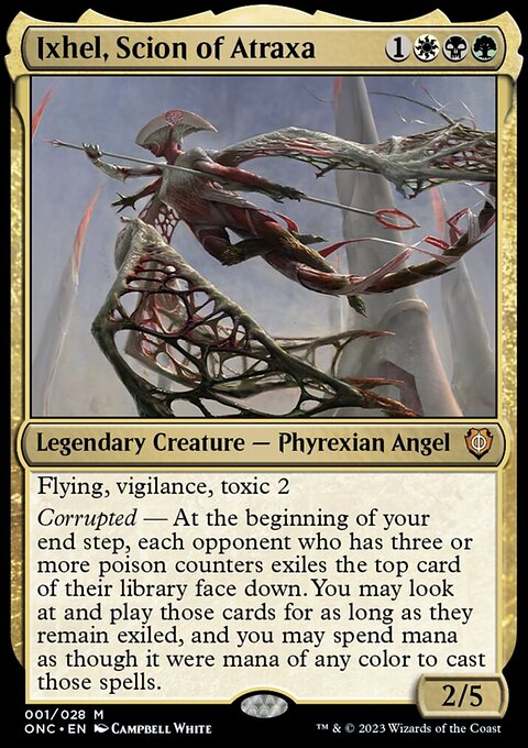 Ixhel, Scion of Atraxa, Phyrexia: All Will Be One Commander #1, Magic: The Gathering card