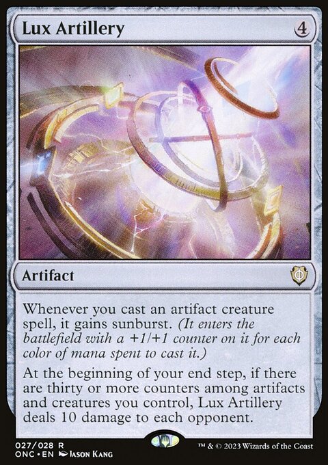 Lux Artillery, Phyrexia: All Will Be One Commander #27, Magic: The Gathering card