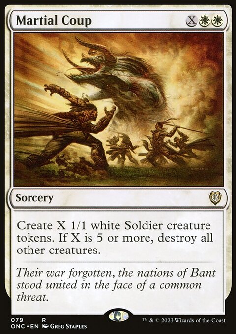 Martial Coup, Phyrexia: All Will Be One Commander #79, Magic: The Gathering card
