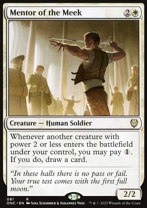 Mentor of the Meek, Phyrexia: All Will Be One Commander #81, Magic: The Gathering card