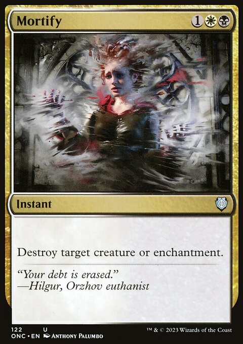 Mortify, Phyrexia: All Will Be One Commander #122, Magic: The Gathering card