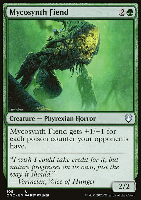 Mycosynth Fiend, Phyrexia: All Will Be One Commander #109, Magic: The Gathering card