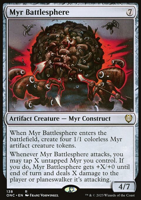 Myr Battlesphere, Phyrexia: All Will Be One Commander #138, Magic: The Gathering card