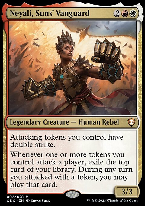 Neyali, Suns' Vanguard, Phyrexia: All Will Be One Commander #2, Magic: The Gathering card