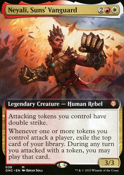 Neyali, Suns' Vanguard, Phyrexia: All Will Be One Commander #38, Magic: The Gathering card