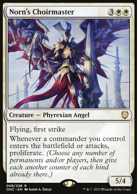 Norn's Choirmaster, Phyrexia: All Will Be One Commander #8, Magic: The Gathering card