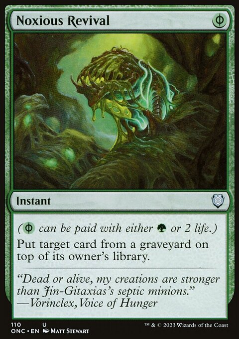 Noxious Revival, Phyrexia: All Will Be One Commander #110, Magic: The Gathering card