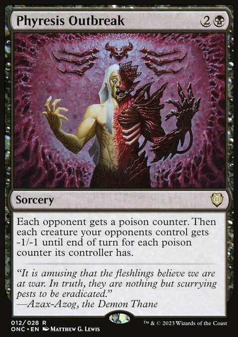 Phyresis Outbreak, Phyrexia: All Will Be One Commander #12, Magic: The Gathering card